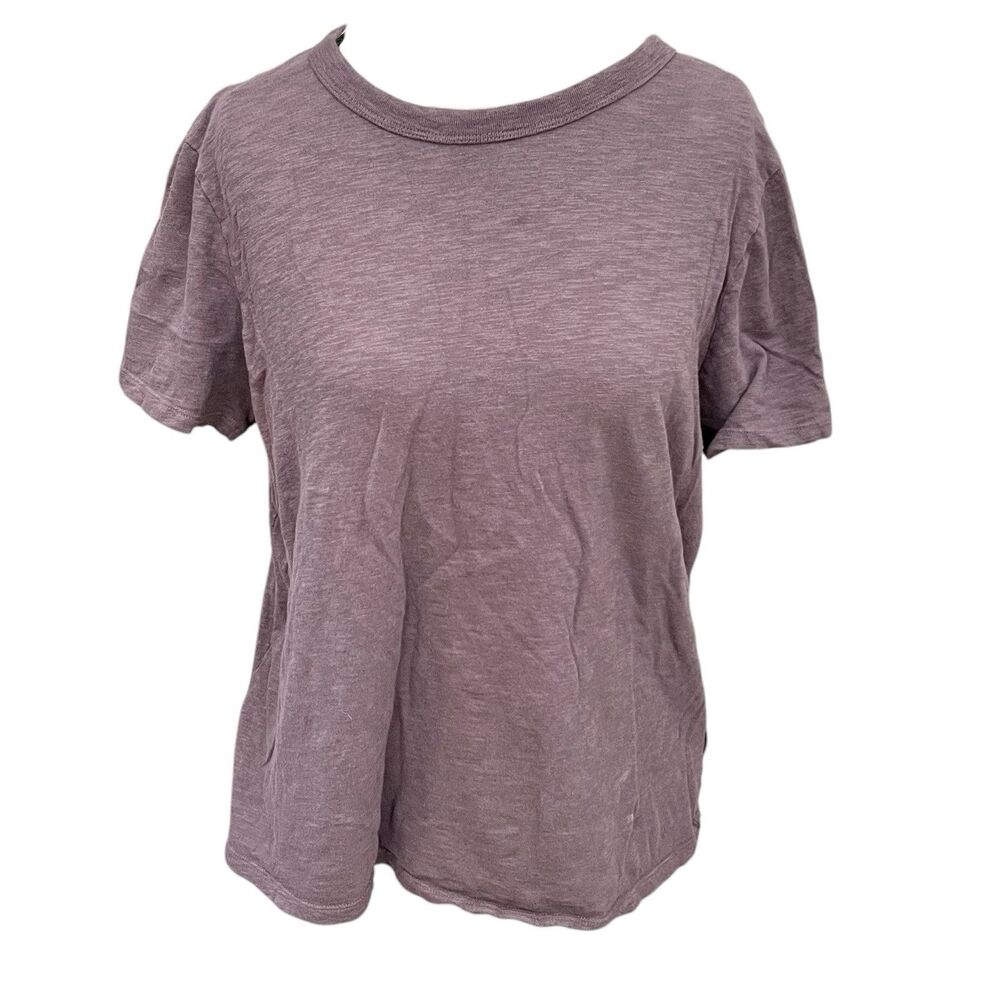 Old Navy Womens Blouse Sz Large Short Sleeve Purple Casual Trendy Modern Basic